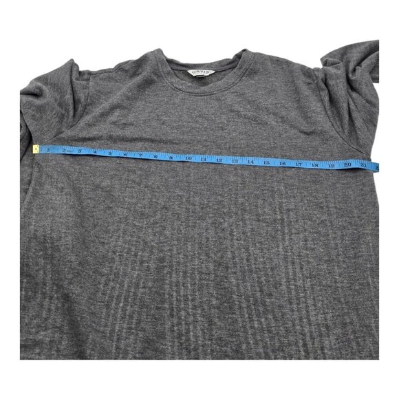 Orvis Shirt Men M Gray Outdoors Modal Crewneck Warm Preppy minimalist Career - Picture 4 of 7